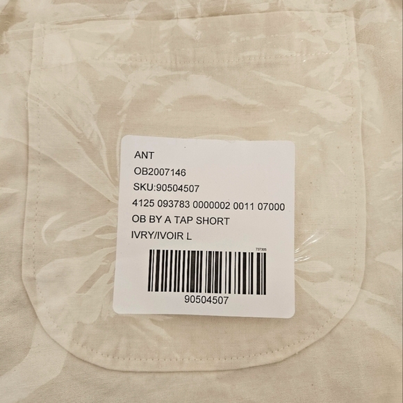 Anthropologie Linen Blend Micro Tap Shorts in Ivory NWT - Picture 10 of 16